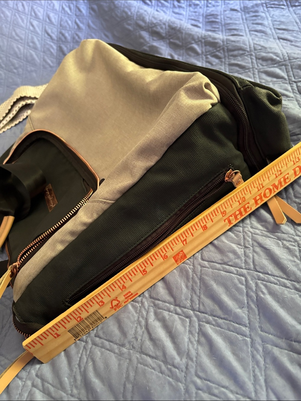 Petunia Pickle Bottom Black and Light Gray Messenger Bag or back pack style - Picture 10 of 11